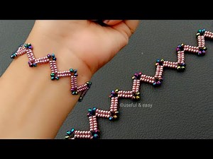 Zig Zag Bracelet Tutorial//Bracelet Making//Jewellery Making// Useful & Easy