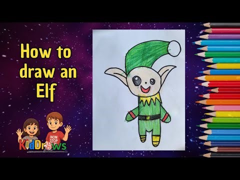 The Elf / How to draw an Elf / Christmas drawing / Elf draw / Kid draws an Elf / Funny Elf drawing