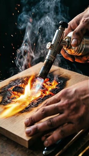 Burned wood epoxy