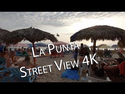 La Punta Zicatela, Puerto Escondido Street View 4K and Beach at Dusk