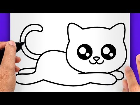 DESSIN FACILE KAWAII | COMMENT DESSINER UN CHAT FACILEMENT - DESSIN DE CHAT FACILE
