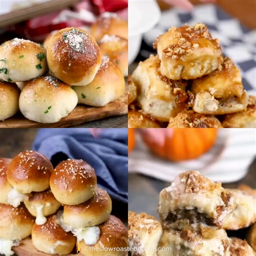 This Bread Bombs collection features 10 of my most popular recipes. Recipe! > https://www.theslowroasteditalian.com/ultimate-stuffed-bread-bombs-collection/ | The Slow Roasted Italian