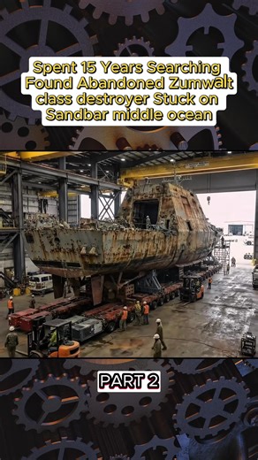 Exploring Abandoned Zumwalt-Class Destroyer on a Sandbar