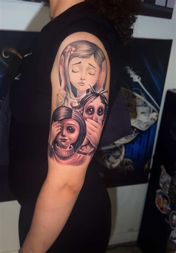 Custom Coraline Tattoo Inspired by the Movie