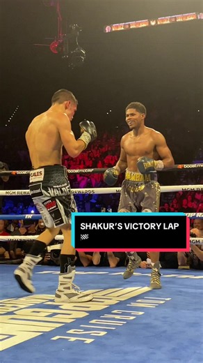When Shakur took a victory lap vs Valdez 🏁 #shakurstevenson #boxing #toprank