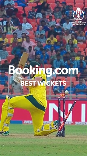 Loud appeal, and given 🔥 The Booking.com Best Wickets from a thrilling day of #CWC23 action ☝️ #NZvPAK #ENGvAUS #cricket #cricketreels | ICC - International Cricket Council