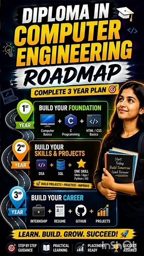 Diploma Computer engineering Roadmap#roadmap#shorts #coding #diploma