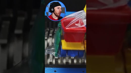 Legos shredded in a surprisingly satisfying way