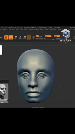 Drafting A Face #zbrush #beginners