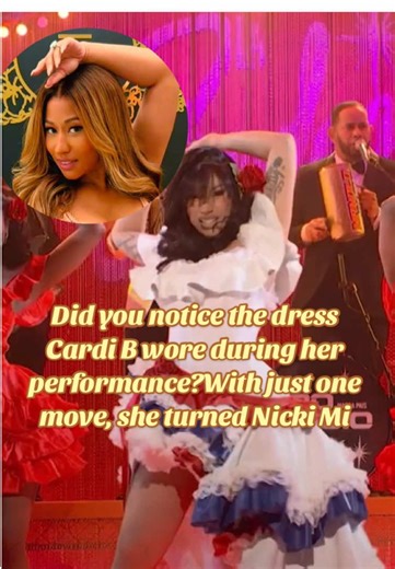 Did you notice the dress Cardi B wore during her performance?With just one move, she turned Nicki Minaj into a complete clown.#usa #cardib #celebrity #entertainment #nickiminajchallenge
