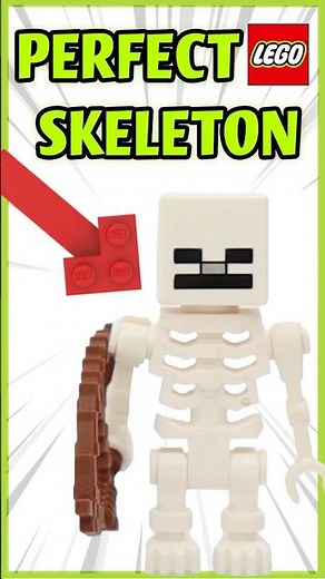 UPGRADING The LEGO Minecraft Skeleton Minifigure! #lego #legoshorts #minecraft
