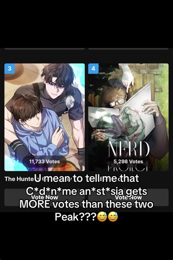 nerd Project needs more votes😭😭😭💔💔💔💔💔💔 #nerdproject #thehuntersgonnalaylow #blmanhwa #fypシ #viralvideo