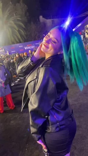 I went to the premier of Wednesday ##wednesdaynetflix