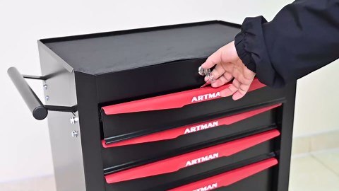 Amazon.com: Black Metal Tool Chest with Wheels, Portable Rolling Tool Cabinet with 7 Drawers, Large Tools Chests & Cabinets with Key Locking / Pull Handle / Ball Bearing Slide for Garage Warehouse (Black+Red 7) : Tools & Home Improvement