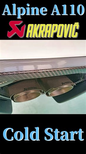 Alpine A110 Cold Start | Loud Akrapovič Exhaust #alpine #A110 #akrapovic #exhaust #coldstart