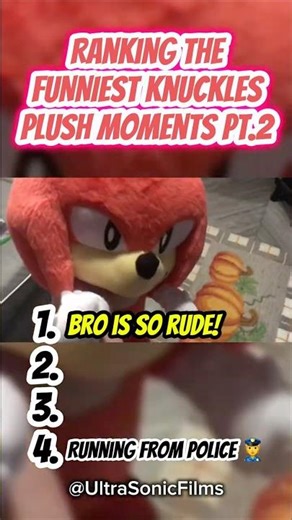 Ranking The FUNNIEST Knuckles Plush Moments Pt. 2! #shorts #ranking #fyp
