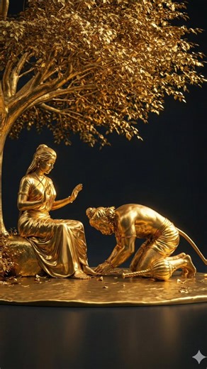 Men on Instagram: "Prompt 📍 Convert the uploaded image into a hyper-realistic 3D sculpture made of polished gold. Preserve the original shape, texture, and identity with smooth metallic finish and detailed contours. Apply cinematic lighting with sharp highlights and soft shadows. Use a minimal or dark gradient background. Render in ultra-HD 8k, Cinema 4D style with photoreal reflections. #Hanuman #JaiHanuman #Bajrangbali #Anjaneya #RamBhakt #Bhakti #SanatanDharma #JaiShreeRam"