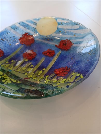 Glass Bowl Using Fusing Technique, 28 Cm - Etsy