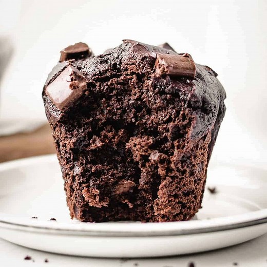 Bakery-Style Double Chocolate Chip Muffins - Kickass Baker