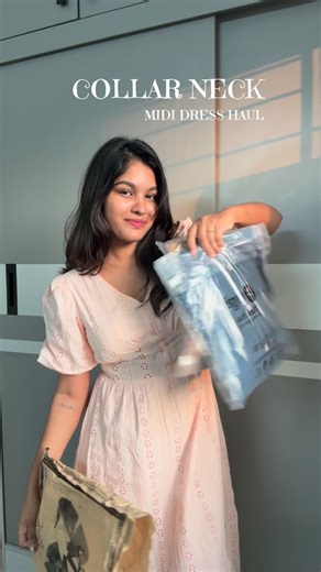 christyleemarose on Instagram: "Comment for link 🔗 . . Size : s . A line collar neck midi dress haul , myntra haul , perfect for vacation , casual date , everyday wear #fwdmyntra #myntra @myntra"