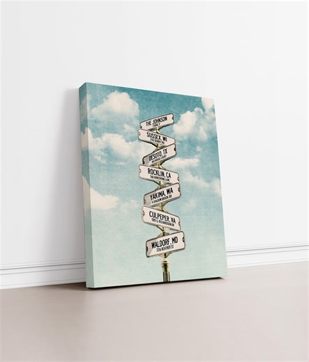 Custom Street Names Sign: Family Home Address Art - Etsy