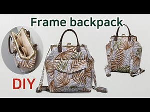 DIY Frame backpack/ Frame backpack tutorial/똑딱 프레임백 만들기/Faça um saco de moldura