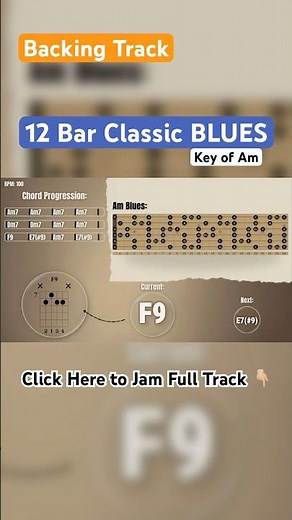 12 BAR BLUES Guitar Backing Track in A Minor | 100bpm Minor Blues Jam