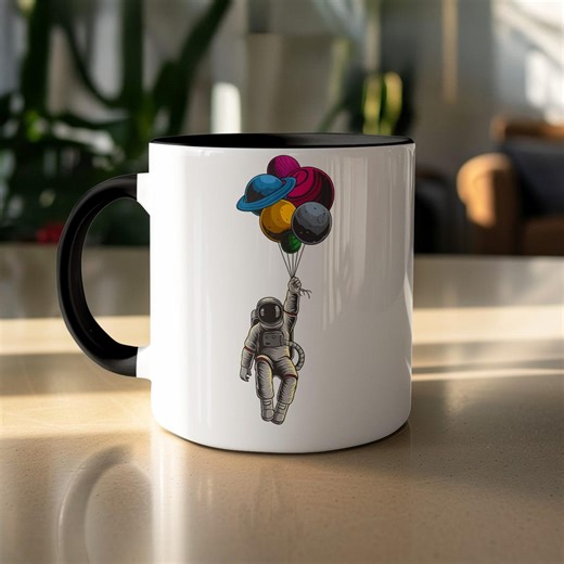 Astronaut Planets Coffee Mug, Space Lover Gift - Etsy