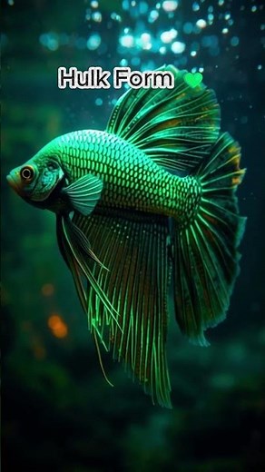This Betta Fish Turned Into the Hulk 💚🐟 (Insane Transformation!) #shorts #aquarium