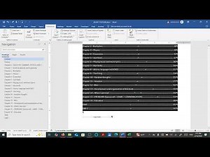 Contents page and page numbers in Word