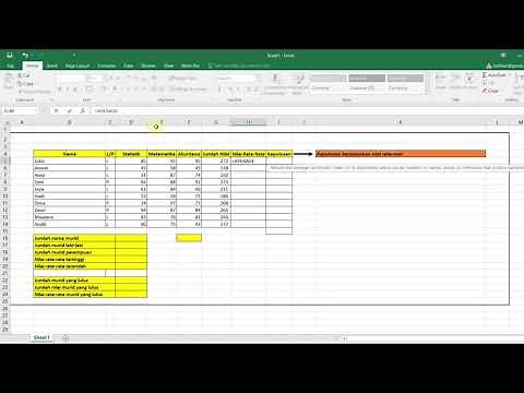 RUMUS EXCEL (1/4) SUM, AVERAGE, IF, COUNTA, COUNT, COUNTIF, MAX, MIN, SUMIF, AVERAGEIF