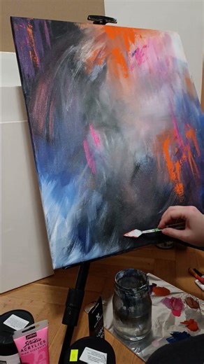 Color Explosion: Creating a Bold Abstract Acrylic Background