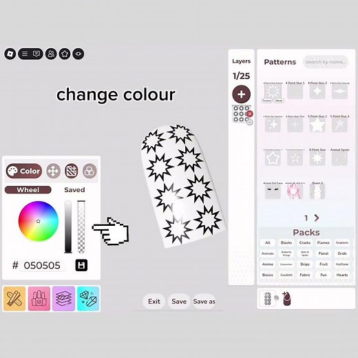 How to adjust textures in Nail It! #robloxgames #nailart #nails #nailitroblox #nailit #tutorial