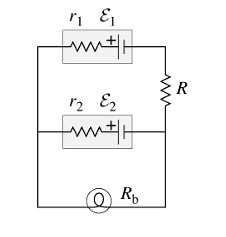 The circuit diagram below shows two emf sources and a bulb conn... | Filo