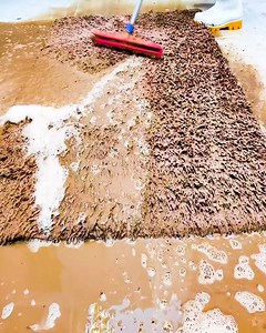 Scraping dirt off carpet with heavy foam #rug #carpet #satisfying #rugcleaning #carpetwashing #carpetcleaning #carpetpython | Awesome Carpet