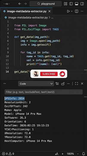Extract Hidden Photo Data in Python