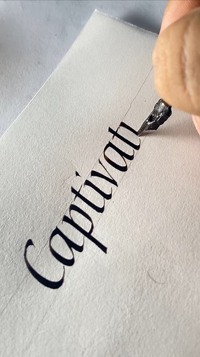 Captivating! Isn’t it? Pen - William Mitchell Round Hand Nib #lettering #tutorial #fblifestyle #italics | Abhay Calligraphy