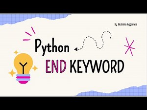 Use of end Keyword in Python #end #keyword #print #statement #pythonprogramming