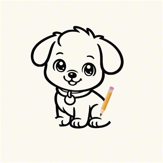 How to Draw a Cute Puppy 🐶 | Easy Puppy Drawing for Kids | Step by Step #easydrawing #animalart
