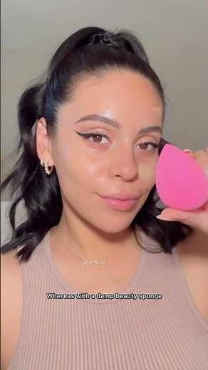 BRUSH VS SPONGE 🤔 which is better? #makeup #shorts #beauty