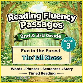 Second Grade Third Grade Reading Fluency Activities | Forest Book 3