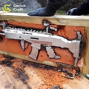 Making a Fortnite rifle from mirror-polished aluminium balls | Genius Craft