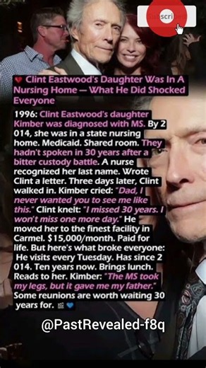 Clint Eastwood’s Daughter Was Forgotten for 30 Years… Then He Walked In ❤️ | Viral Story