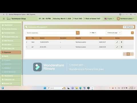 Shop expenses management