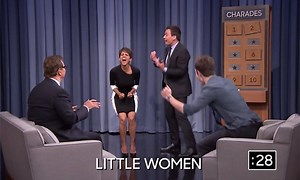 Watch: Halle Berry and Glee's Chris Colfer have a Charades showdown on Jimmy Fallon