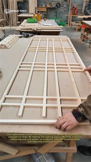 Stop Wasting Wood! Genius Grid Frame Trick Every Woodworker Should Know 🔥