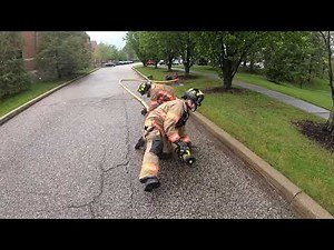 Two Firefighter 2.5" Hose Strap Advance - Front Position