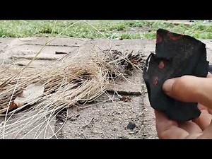 Making char cloth for survival for starting fires in the wilderness
