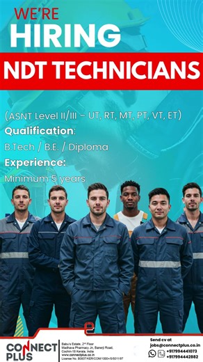 📢 Hiring NDT Technicians for Qatar! 🇶🇦 #gulfjobs #placement #jobhunting #saudijobs #qatarjobs #job
