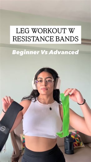 Avanti Chaudhari on Instagram: "Leg workout routine at home but ONLY with resistance bands 💪 The beginner resistance bands I’ve used is the X-Light (2-3kg) one And the advanced resistance band is the heavy one Got both of them from Amazon, Comment for the resistance band links and I’ll send them to you and I’ll see you in the next one;) . . . #fitness #explore #trending #trendingreels #viral #reels #fypシ #gymgirl #fitnessmotivation #foryou #workout #workoutroutine #resistance #homeworkou